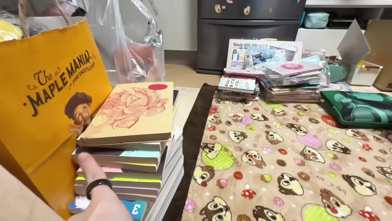4日目。1週間の間にぺろさんが出した本の山