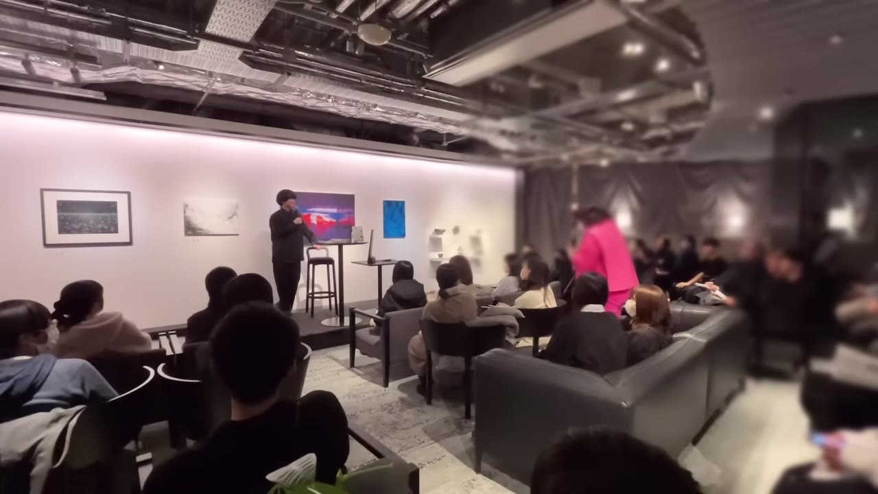 イベントで再会したみーさん（ピンクですぐ分かる）